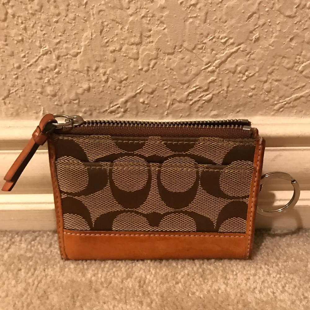 Coach Keychain Wallet Brown